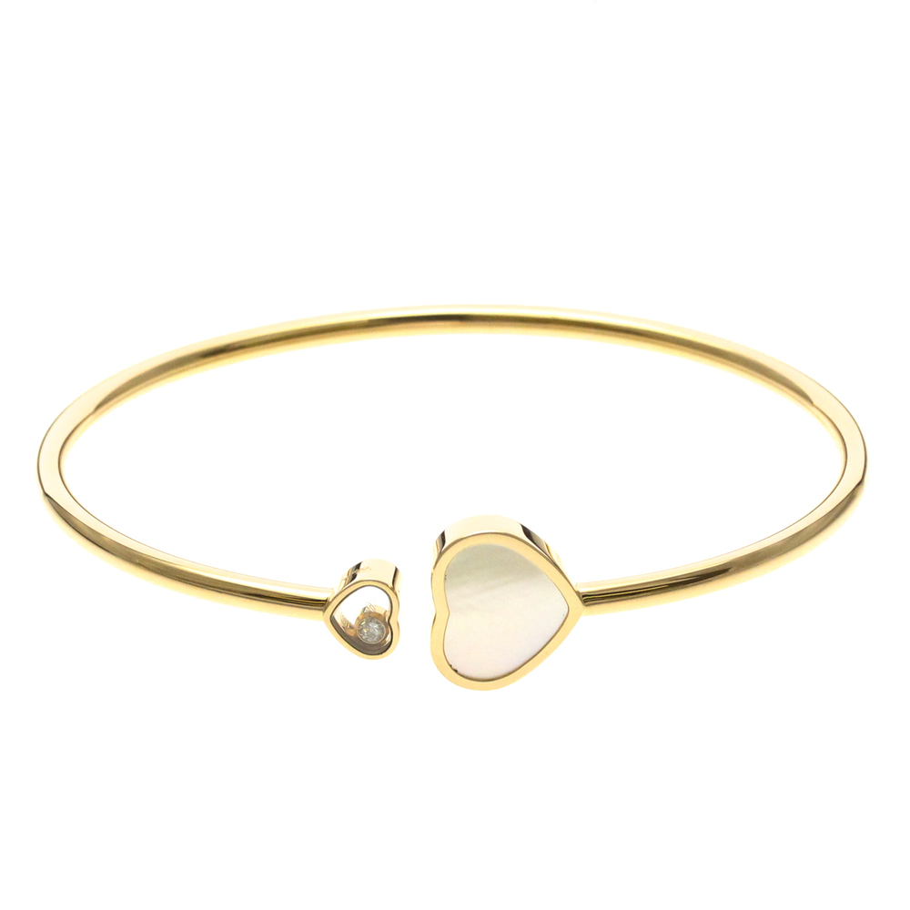 CHOPARD 18k Gold Diamond Heart Charm Bracelet